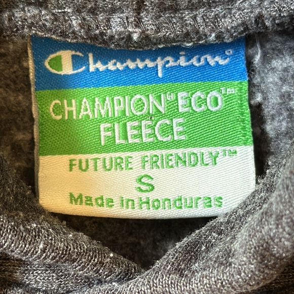 Champion Rutgers Hoodie Pullover Small Eco Fleece Cotton/Poly Gray & Scarlet Red - Picture 3 of 9